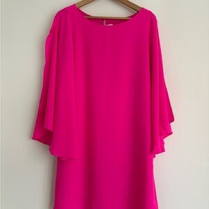 Chelsea28 Fuchsia Butterfly Sleeve Shift Dress